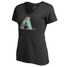 Load image into Gallery viewer, Arizona Diamondbacks Women&#39;s Lovely V-Neck T-Shirt - Black MLB Ladies V-Neck
