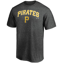 Load image into Gallery viewer, Pittsburgh Pirates Majestic Basic T-Shirt - Heathered Charcoal MLB Guys Tee
