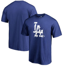 Load image into Gallery viewer, Los Angeles Dodgers Splatter Logo T-Shirt - Royal MLB Guys Tee

