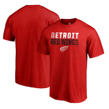 Load image into Gallery viewer, Detroit Red Wings Iconic Collection Fade Out T-Shirt - Red NHL Guys Tee
