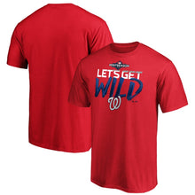 Load image into Gallery viewer, Washington Nationals 2019 Postseason Locker Room T-Shirt - Red MLB Guys Tee
