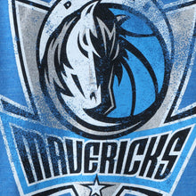 Load image into Gallery viewer, Dallas Mavericks Distressed Primary Logo Tri-Blend T-Shirt - Heathered Blue NBA Guys Tee
