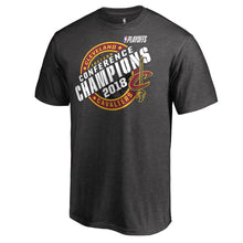 Load image into Gallery viewer, Cleveland Cavaliers 2018 Eastern Conference Champions Keyhole Slogan T-Shirt - Heather Charcoal NBA Guys Tee

