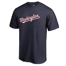 Load image into Gallery viewer, Washington Nationals Team Wordmark T-Shirt - Navy MLB Guys Tee
