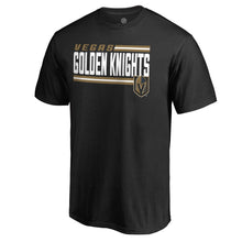 Load image into Gallery viewer, Vegas Golden Knights Iconic Collection On Side Stripe T-Shirt - Black NHL Guys Tee
