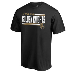 Vegas Golden Knights Iconic Collection On Side Stripe Big And Tall T-Shirt - Black NHL Guys Tee