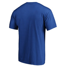 Load image into Gallery viewer, St. Louis Blues 2019 Stanley Cup Champions Banner Collection Mascot T-Shirt - Royal NHL Guys Tee
