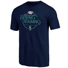 Load image into Gallery viewer, Seattle Mariners 2020 Spring Training Round Trip Tri-Blend T-Shirt – Navy MLB Guys Tee
