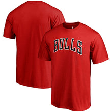 Load image into Gallery viewer, Chicago Bulls Primary Wordmark T-Shirt - Red NBA Guys Tee
