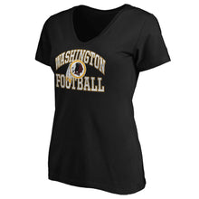 Load image into Gallery viewer, Washington Redskins Majestic Women&#39;s Showtime Franchise Fit V-Neck T-Shirt - Black NFL LADIES V-Neck
