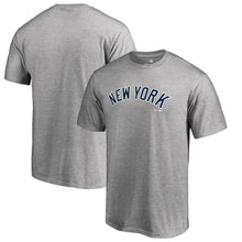 Load image into Gallery viewer, New York Yankees Team Wordmark T-Shirt - Heathered Gray MLB Guys Tee
