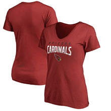 Load image into Gallery viewer, Arizona Cardinals Nfl Pro Line By Women&#39;s Engage Arch V-Neck T-Shirt - Cardinal NFL LADIES V-Neck
