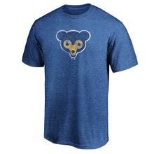 Load image into Gallery viewer, Chicago Cubs True Classics Throwback Logo Tri-Blend T-Shirt - Royal MLB Guys Tee
