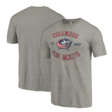Load image into Gallery viewer, Columbus Blue Jackets Rinkside Heritage Tri-Blend T-Shirt - Gray NHL Guys Tee
