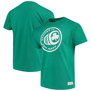 Boston Celtics Banner 17 Tenth Anniversary Ring T-Shirt - Kelly Green NBA Guys Tee