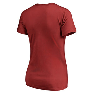 Arizona Cardinals Nfl Pro Line By Women's Engage Arch V-Neck T-Shirt - Cardinal NFL LADIES V-Neck