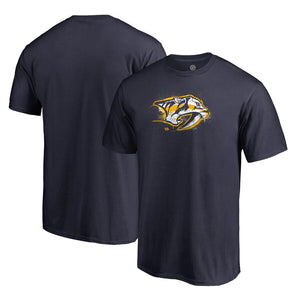 Nashville Predators Splatter Logo T-Shirt - Navy NHL Guys Tee