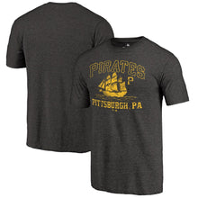Load image into Gallery viewer, Pittsburgh Pirates High Seas Hometown Tri-Blend T-Shirt - Black MLB Guys Tee

