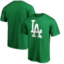 Load image into Gallery viewer, Los Angeles Dodgers St. Patrick's Day Logo T-Shirt - Kelly Green MLB Guys Tee
