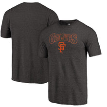 Load image into Gallery viewer, San Francisco Giants Vintage Cooperstown Collection Wahconah Tri-Blend T-Shirt - Black MLB Guys Tee
