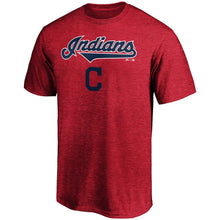 Load image into Gallery viewer, Cleveland Indians Majestic Basic T-Shirt - Heathered Red MLB Guys Tee
