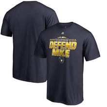 Load image into Gallery viewer, Milwaukee Brewers 2018 Nl Central Division Champions Locker Room Defend T-Shirt - Navy MLB Guys Tee
