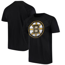 Load image into Gallery viewer, Boston Bruins Overtime Raglan T-Shirt - Black NHL Guys Tee

