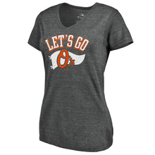 Load image into Gallery viewer, Baltimore Orioles Women&#39;s Hometown Tri-Blend V-Neck T-Shirt - Black MLB Ladies V-Neck
