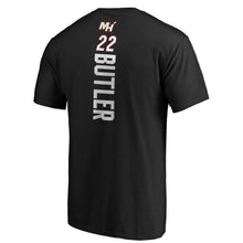 Load image into Gallery viewer, Jimmy Butler Miami Heat Playmaker Name &amp; Number T-Shirt - Black NBA Guys Tee
