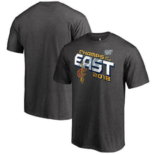 Load image into Gallery viewer, Cleveland Cavaliers 2018 Eastern Conference Champions Locker Room T-Shirt - Heather Charcoal NBA Guys Tee
