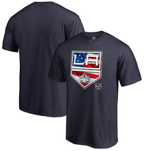 Load image into Gallery viewer, Los Angeles Kings Banner Wave T-Shirt - Navy NHL Guys Tee
