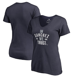 Gary Sanchez New York Yankees Women's Player Hometown Collection V-Neck T-Shirt - Navy MLB Ladies V-Neck