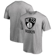 Load image into Gallery viewer, Brooklyn Nets Primary Logo T-Shirt - Heather Gray NBA Guys Tee
