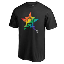 Load image into Gallery viewer, Houston Astros Pride T-Shirt - Black MLB Guys Tee
