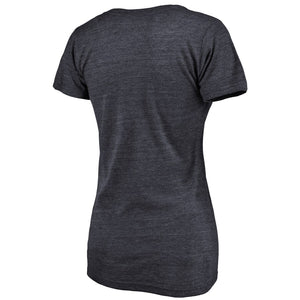 Tampa Bay Rays Women's Personalized Base Runner Tri-Blend T-Shirt - Navy MLB Ladies V-Neck
