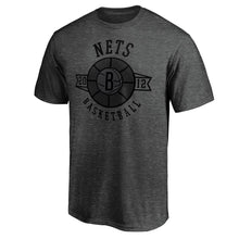 Load image into Gallery viewer, Brooklyn Nets Showtime International Foul T-Shirt - Heathered Charcoal NBA Guys Tee
