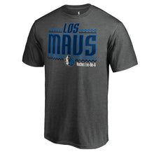 Load image into Gallery viewer, Dallas Mavericks Noches Ene-Be-A Wordmark T-Shirt - Heather Gray NBA Guys Tee
