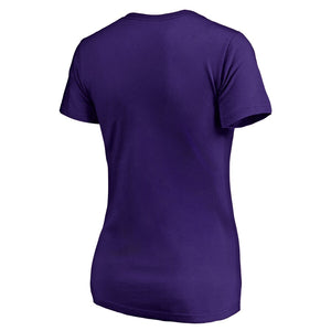 Baltimore Ravens Nfl Pro Line By Women's Freehand V-Neck T-Shirt - Purple NFL LADIES V-Neck