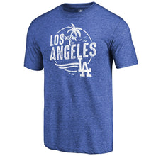 Load image into Gallery viewer, Los Angeles Dodgers Hometown Collection La Palms Tri-Blend T-Shirt - Royal MLB Guys Tee
