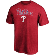 Load image into Gallery viewer, Philadelphia Phillies Majestic Basic T-Shirt - Heathered Red MLB Guys Tee
