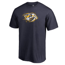 Load image into Gallery viewer, Nashville Predators Splatter Logo T-Shirt - Navy NHL Guys Tee
