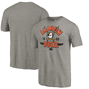 Anaheim Ducks Hometown Collection Tri-Blend T-Shirt - Gray NHL Guys Tee