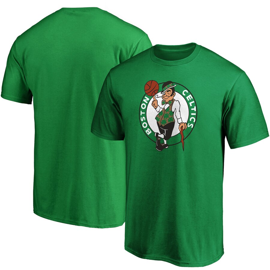 Boston Celtics Primary Team Logo T-Shirt - Kelly Green NBA Guys Tee