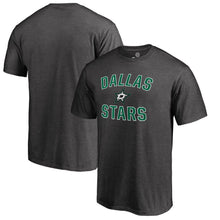 Load image into Gallery viewer, Dallas Stars Victory Arch T-Shirt - Heather Gray NHL Guys Tee
