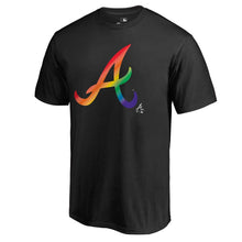 Load image into Gallery viewer, Atlanta Braves Pride T-Shirt - Black MLB Guys Tee
