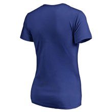 Load image into Gallery viewer, Los Angeles Dodgers Women&#39;s Hometown Collection Cali Flag T-Shirt - Royal MLB Ladies V-Neck

