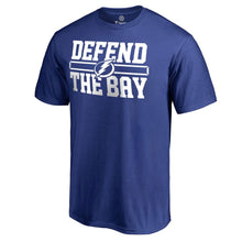 Load image into Gallery viewer, Tampa Bay Lightning Hometown Collection Defend T-Shirt - Blue NHL Guys Tee
