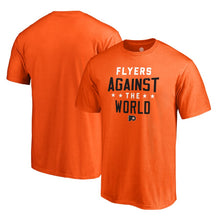 Load image into Gallery viewer, Philadelphia Flyers Against The World T-Shirt - Orange NHL Guys Tee

