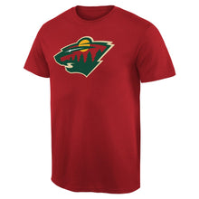 Load image into Gallery viewer, Minnesota Wild Team Primary Logo T-Shirt - Red NHL Guys Tee
