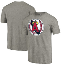 Load image into Gallery viewer, Los Angeles Angels Cooperstown Collection Forbes Tri-Blend T-Shirt - Ash MLB Guys Tee
